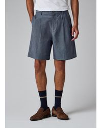 Paul Smith - Mid Linen-Cotton Pleated Shorts - Lyst