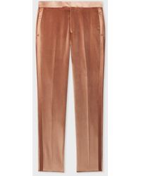 Paul Smith - Tailored-Fit Dusty Velvet Evening Trousers - Lyst
