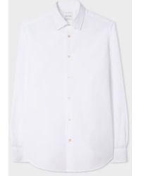 Paul Smith - Tailored-fit White Cotton 'signature Stripe' Cuff Shirt - Lyst