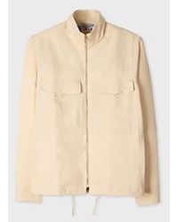 Paul Smith - Ecru Linen Patch-Pocket Drawstring Jacket - Lyst