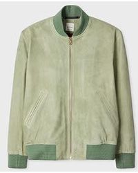 Paul Smith - Light Suede Bomber Jacket - Lyst