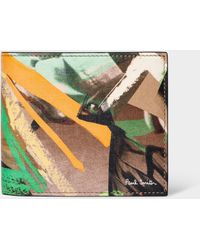 Paul Smith - 'life Drawing' Print Leather Billfold Wallet Multicolour - Lyst