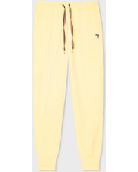 PS by Paul Smith - Yellow Cotton Zebra Logo Sweatpants - Lyst