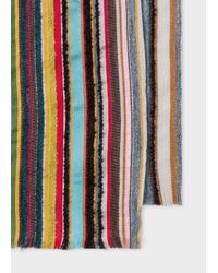 Paul Smith Signature Stripe Textured Scarf - Multicolour