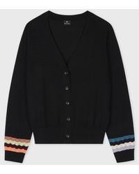 Paul Smith - Multi Colour Zig Zag Sleeve Cardigan - Lyst