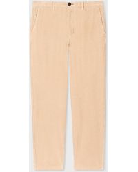 PS by Paul Smith - Loose-fit Light Tan Corduroy Trousers Brown - Lyst