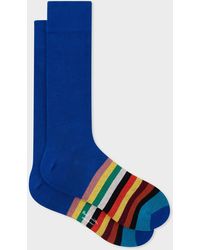 Paul Smith - Cobalt Blue Stripe Tipping Socks - Lyst