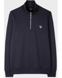 Paul Smith - Mens Ls Reg Fit Half Zip Top Zebra - Lyst