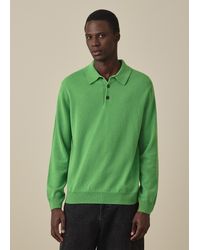 Paul Smith - Cashmere Long-Sleeve Polo Shirt - Lyst