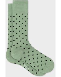 Paul Smith - Green Polka Dot Socks - Lyst