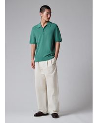 Paul Smith - Textured Cotton Knitted Polo Shirt - Lyst