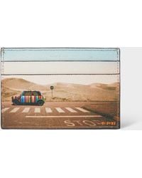 Paul Smith - 'Desert Mini' Leather Card Holder - Lyst