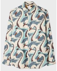 Paul Smith - 'Swan' Print Viscose-Blend Shirt - Lyst