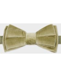 Paul Smith - Pistachio Velvet Pre-Tied Bow Tie - Lyst