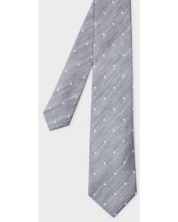 Paul Smith - Light Linen-Silk Blend Oxford Polka Dot Tie - Lyst