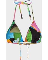 Paul Smith - Multicolour 'River Collage' Bikini Top - Lyst