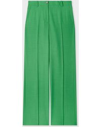 Paul Smith - Wool-Blend Wide-Leg Trousers - Lyst