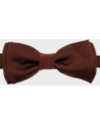 Paul Smith - Chocolate Pre-Tied Satin Bow Tie - Lyst