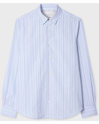 Paul Smith - Slim-Fit Light 'Signature Stripe' Cotton Shirt - Lyst