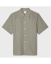 Paul Smith - Ecru 'Geo Tile' Print Lyocell-Cotton Shirt - Lyst