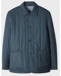 Paul Smith - Overdyed Wool-Cashmere Flannel Quilted Jacket - Lyst