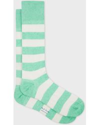 Paul Smith - Marl Linen-Blend Striped Socks - Lyst