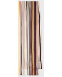 Paul Smith - Ivory 'Signature Stripe' Sheer Scarf - Lyst