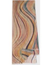Paul Smith - Linen-Blend 'Swirl' Scarf - Lyst