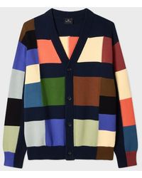 Paul Smith - Multicolour Patchwork Cotton Cardigan - Lyst