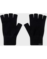 Paul Smith - Black Fingerless Cashmere-blend Gloves - Lyst