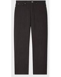 Paul Smith - Pinstripe Wool Five-Pocket Trousers - Lyst