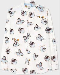 Paul Smith - White 'orchid' Print Viscose-blend Shirt - Lyst