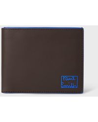 Paul Smith - Leather 'Contrast Logo' Compact Billfold Wallet - Lyst
