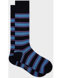Paul Smith - Stripe Cotton-Blend Socks - Lyst