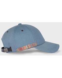 Paul Smith - Light 'Signature Stripe' Trim Baseball Cap - Lyst
