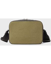 Paul Smith - Khaki 'Floral Street' Small Cotton Canvas Flight Bag - Lyst