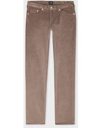 Paul Smith - Light Tan Tapered-Fit Organic Cotton Corduroy Trousers - Lyst