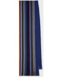 Paul Smith - Merino Wool Twisted Stripe Scarf - Lyst