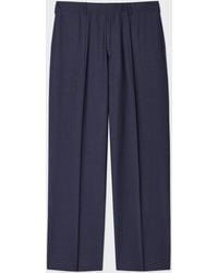 Paul Smith - Straight-Fit Wool And Linen-Blend Trousers - Lyst