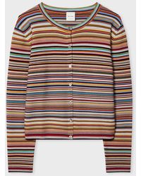 Paul Smith - 'Signature Stripe' Knitted Cardigan - Lyst