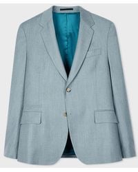 Paul Smith - Tailored-Fit Light Overdyed Wool-Cashmere Flannel Blazer - Lyst