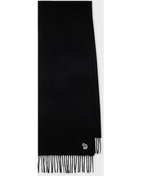 PS by Paul Smith - Black Lambswool Zebra Scarf - Lyst
