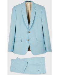 Paul Smith - The Soho - Tailored-fit Pale Blue Wool-mohair Suit - Lyst