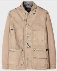 Paul Smith - Bleach-Wash Denim Work Jacket - Lyst