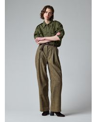 Paul Smith - Wool Mix Textured Wide-Leg Trousers - Lyst