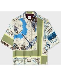 Paul Smith - 'London Scarf' Viscose Short-Sleeve Shirt - Lyst