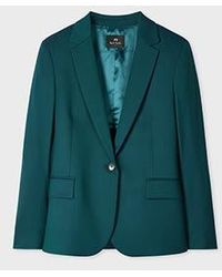 Paul Smith - Petrol Slim-Fit Wool-Blend Blazer - Lyst