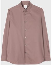 Paul Smith - Tailored-fit Mauve Cotton 'signature Stripe' Cuff Shirt Purple - Lyst