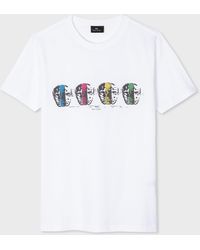 PS by Paul Smith - Mens Slim Fit T Shirt Faces Multi - Lyst