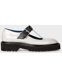 Paul Smith - Off-white Patent Leather 'daisy' Mary Janes - Lyst